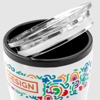 Edelstahlbecher mit Trinkdeckel bedruckt