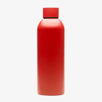 Edelstahlflasche einwandig 800 ml, Rot