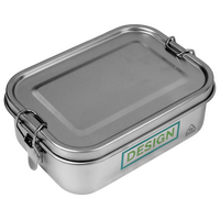 Edelstahl-Lunchbox Tampondruck Draufsicht