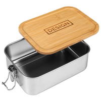Edelstahl-Lunchbox Deckel geöffnet