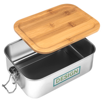 Edelstahl-Lunchbox Deckel geöffnet