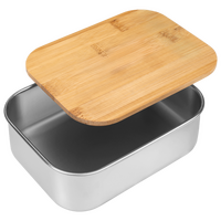 Edelstahl-Lunchbox Deckel geöffnet