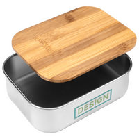 Edelstahl-Lunchbox Deckel geöffnet