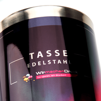 Edelstahltasse mit brillantem Qualitätsdruck