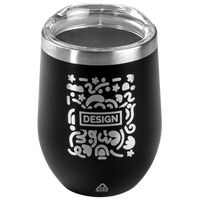 Edelstahl-Thermobecher in bauchiger Form graviert