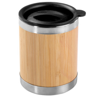 Edelstahl-Thermobecher mit Bambusüberzug bedruckt
