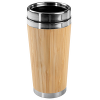Edelstahl-Thermobecher mit Bambusüberzug unbedruckt