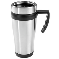 Edelstahl-Thermobecher mit farbigem Griff unbedruckt