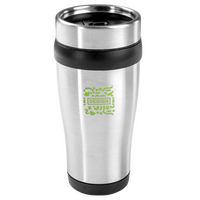 Edelstahl-Thermobecher mit farbigem Griff bedruckt