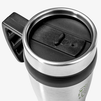 Edelstahl-Thermobecher mit farbigem Griff bedruckt