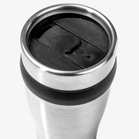 Edelstahl-Thermobecher mit farbigen Elementen unbedruckt