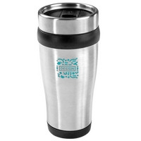 Edelstahl-Thermobecher mit farbigen Elementen bedruckt