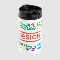 Edelstahl-Thermobecher mit Innenseite aus Kunststoff bedruckt