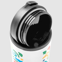 Edelstahl-Thermobecher mit Innenseite aus Kunststoff bedruckt