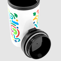 Edelstahl-Thermobecher mit Innenseite aus Kunststoff bedruckt