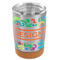 Edelstahl-Thermobecher mit Korkboden bedruckt