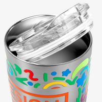 Edelstahl-Thermobecher mit Korkboden bedruckt