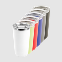 Edelstahl-Thermobecher mit Kunststoffüberzug unbedruckt