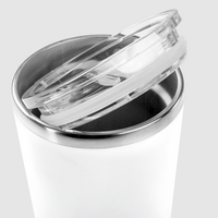 Edelstahl-Thermobecher mit Kunststoffüberzug unbedruckt