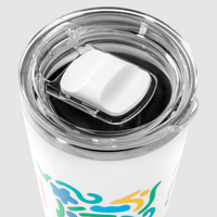 Edelstahl-Thermobecher mit Kunststoffüberzug bedruckt