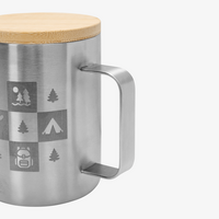 Edelstahl-Thermotasse Metallgriff