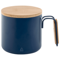 Edelstahl-Thermotasse Bambusdeckel