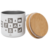 Edelstahl-Thermotasse Bambusdeckel