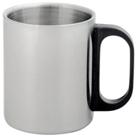 Edelstahl-Thermotasse Kunststoffgriff