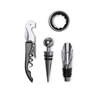 Edelstahl-Weinset mit Metallbox 4-teilig Inhalt