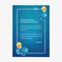 Einladungskarte DIN A5, Rückseite