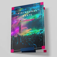 Karte geschlossen, farbig bedruck, liegend