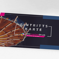 Eintrittskarte, farbig bedruckt, liegend