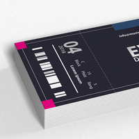 Eintrittskarte, farbig bedruckt, liegend