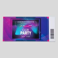 Eintrittskarte, bedruckt, liegend