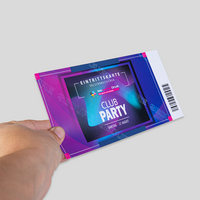 Eintrittskarte, farbig bedruckt, liegend