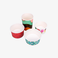 Eisbecher, farbig bedruckt, Motiv, verschiedene Groeße