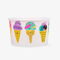 Eisbecher, farbig bedruckt, Motiv