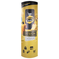 Ellipsenaufsteller 65 x 180 cm 4/4 farbig-bedruckt, detail1