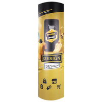 Ellipsenaufsteller 65 x 200 cm 4/4 farbig-bedruckt, detail1