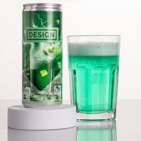 Energydrink, farbig bedruckt, mit Glass