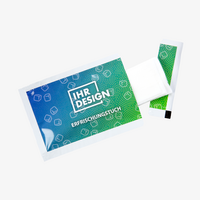 Erfrischungstuch, farbig bedruckt, Motiv, Offen