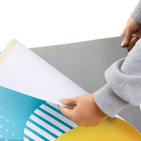 Messetheke Ersatzdruck, farbig bedruckt, aufgeklappt, details