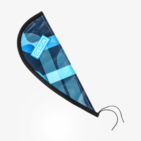 Tischfahne, farbig bedruckt, Blau