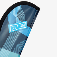 Tischfahne, farbig bedruckt, Blau, details