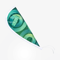 Tischfahne, farbig bedruckt, Gruen