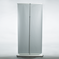 Bannerdisplay, aufgestellt, Rückseite