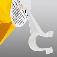 Windmühle, gelb, farbig bedruckt, mit Halterung