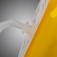 Windmühle, gelb, farbig bedruckt, mit Halterung