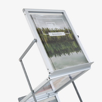 Prospektstaender, Silber, details