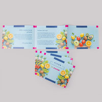 Faltblatt gefalzt auf 12,0 cm x 18,0 cm vertikaler Zickzackfalz 6-seitig farbig bedruckt aufgefaltet und liegend